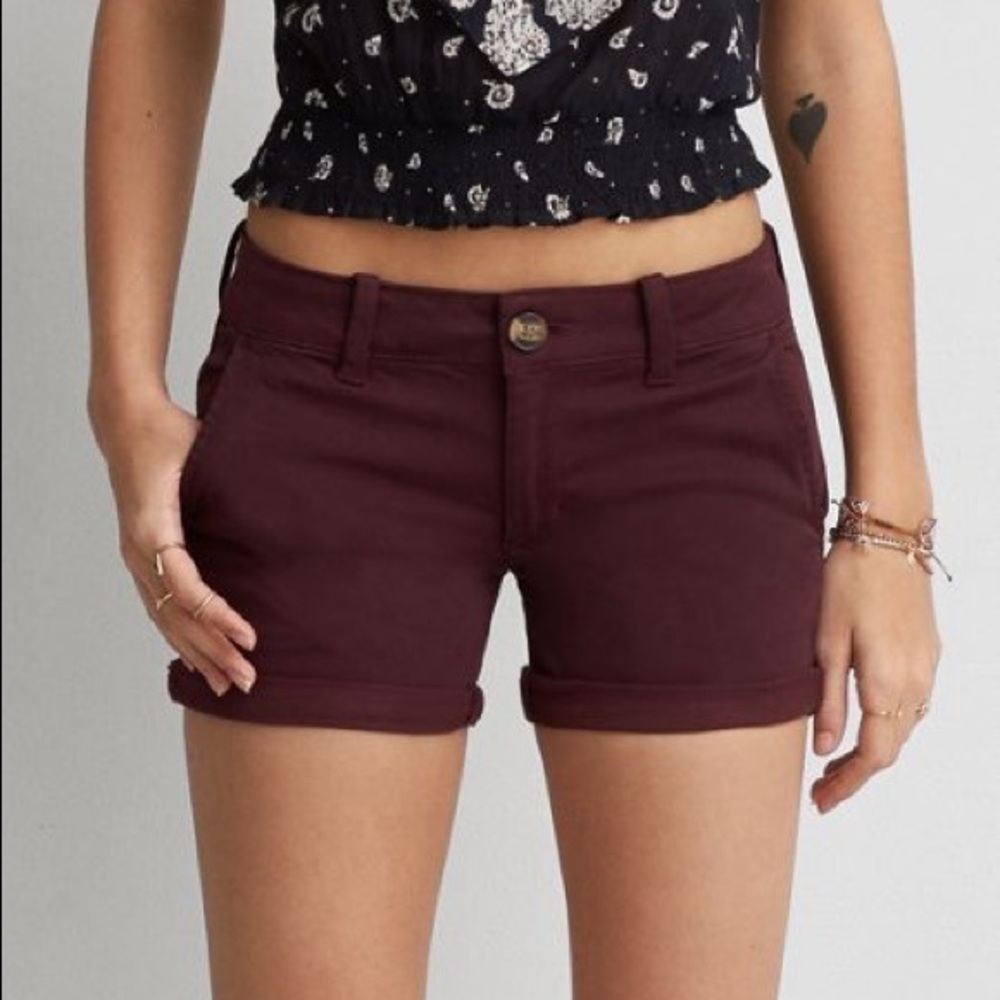 American Eagle Twill X Midi Shorts